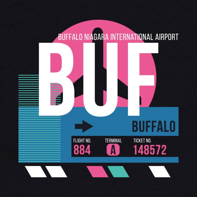 Buffalo (BUF) Airport // Sunset Baggage Tag by Now Boarding